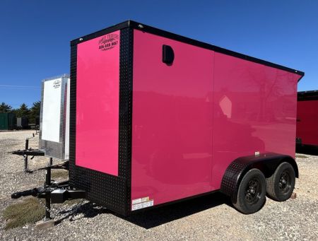 New 2026 Family Trailer 6x12 Tandem Axles Cargo / Enclosed Trailer- Screwless Exterior- Blackout Pkg- Rear Spoiler