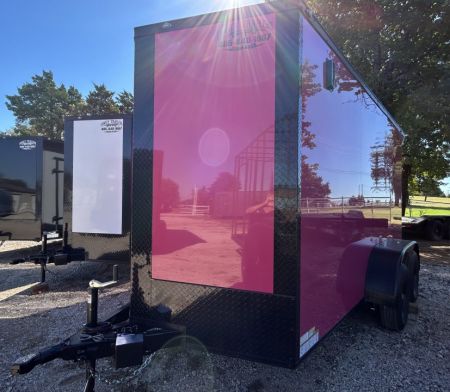 New 2026 Family Trailer 6x12 Tandem Axles Cargo / Enclosed Trailer- Screwless Exterior- Blackout Pkg- Rear Spoiler