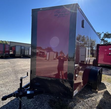 New 2026 Family Trailer 6x12 Tandem Axles Cargo / Enclosed Trailer- Screwless Exterior- Blackout Pkg- Rear Spoiler