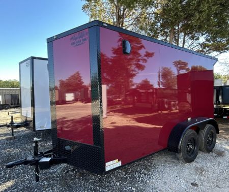New 2026 Family Trailer 6x12 Tandem Axles Cargo / Enclosed Trailer- Screwless Exterior- Blackout Pkg- Rear Spoiler