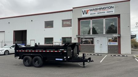 New 2027 Sure-Trac 7 x 14 HD Low Profile Scissor Dump 14K Dump Trailer