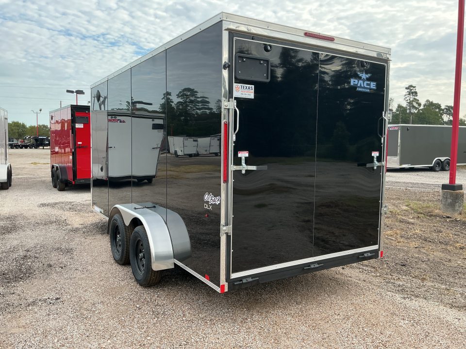 New 7 x 16 Outback DLX Flat TOP V-Nose 7K STANDARD INTERIOR HEIGHT IS 7'0"