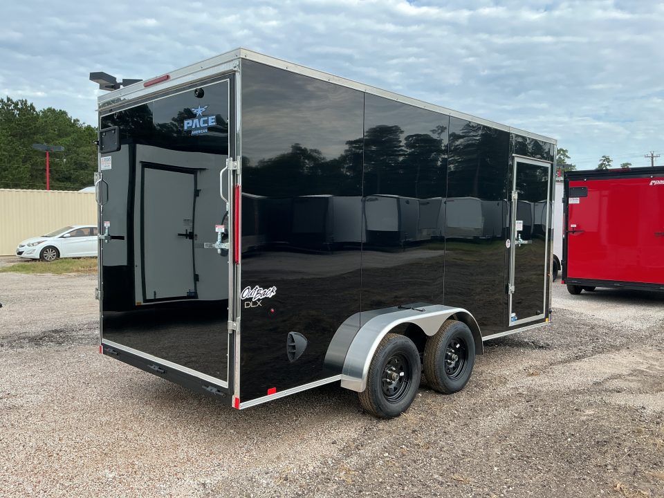 New 7 x 16 Outback DLX Flat TOP V-Nose 7K STANDARD INTERIOR HEIGHT IS 7'0"