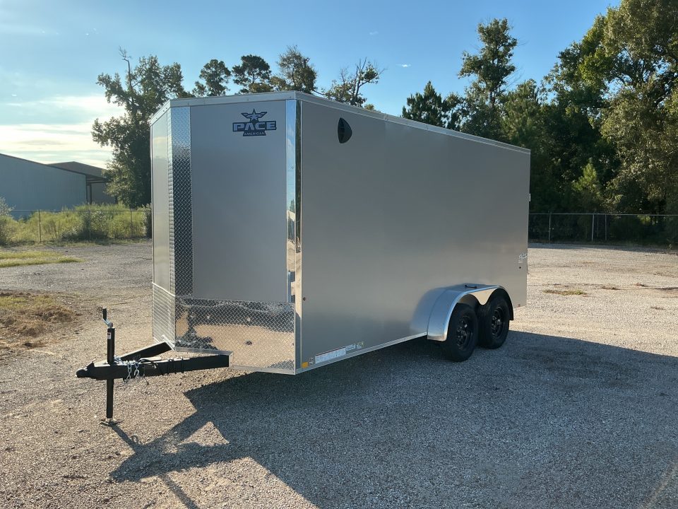 New 7 x 16 Outback DLX Flat TOP V-Nose 7K STANDARD INTERIOR HEIGHT IS 7'0"