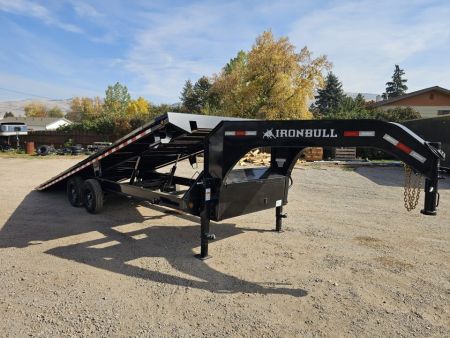 New 2027 Iron Bull 24' 14K Gooseneck Deckover Tilt Trailer