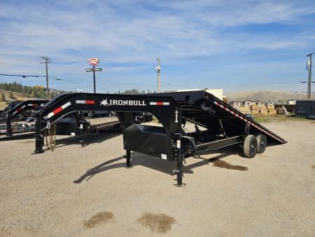 New 2027 Iron Bull 24' 14K Gooseneck Deckover Tilt Trailer