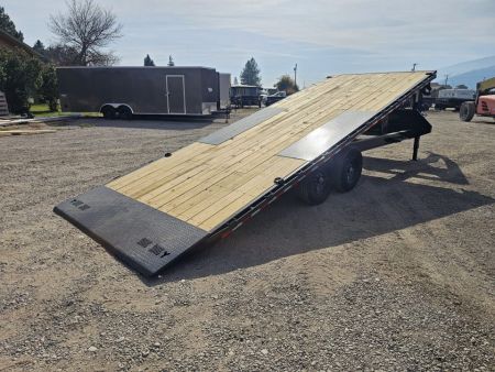 New 2027 Iron Bull 24' 14K Gooseneck Deckover Tilt Trailer