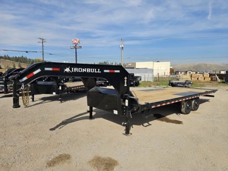 New 2027 Iron Bull 24' 14K Gooseneck Deckover Tilt Trailer