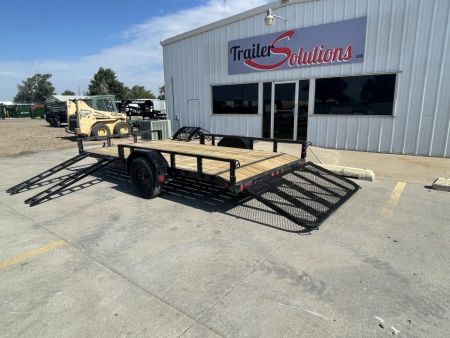New 2027 PJ Trailers 14' x 83  With ATV Ramps Utility Trailer