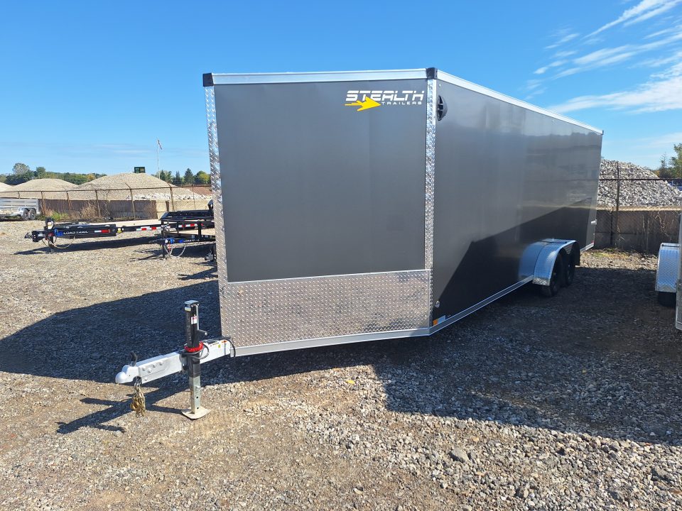 New 7X29 Stealth Trailers 4 place Snowmobile Trailer Aluminum