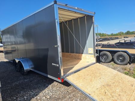 New 7X29 Stealth Trailers 4 place Snowmobile Trailer Aluminum