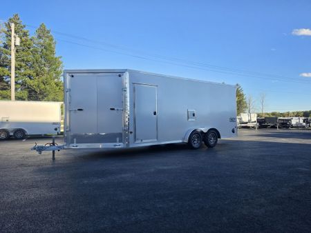 New 2027 ALCOM EZES7X18XLT PRO Aluminum Snowmobile Trailer