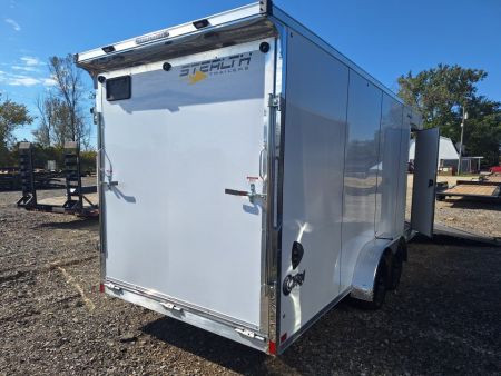 New 7X23 Stealth Trailers 3 place Snowmobile Trailer Aluminum PREMIUM
