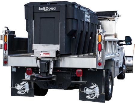 New SALTDOGG 3.0cy w/adjustable Chute PRO3000 Electric Hopper Spreader with Auger Salt Spreader *Includes installation
