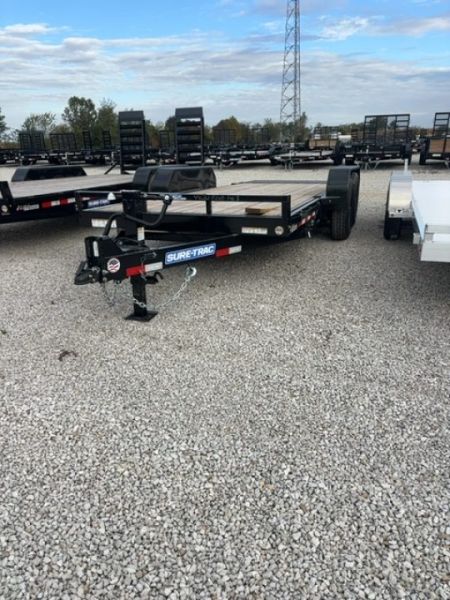 New 2026 Sure-Trac 7 x 18 Tilt Bed Equipment 14K Tilt Trailer