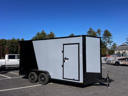 New 2027 Spartan 7X16 +2ft V-nose/ 7'6  interior height /Blackout/ Ext. Tongue/ Polycore Exterior - 7000GVW