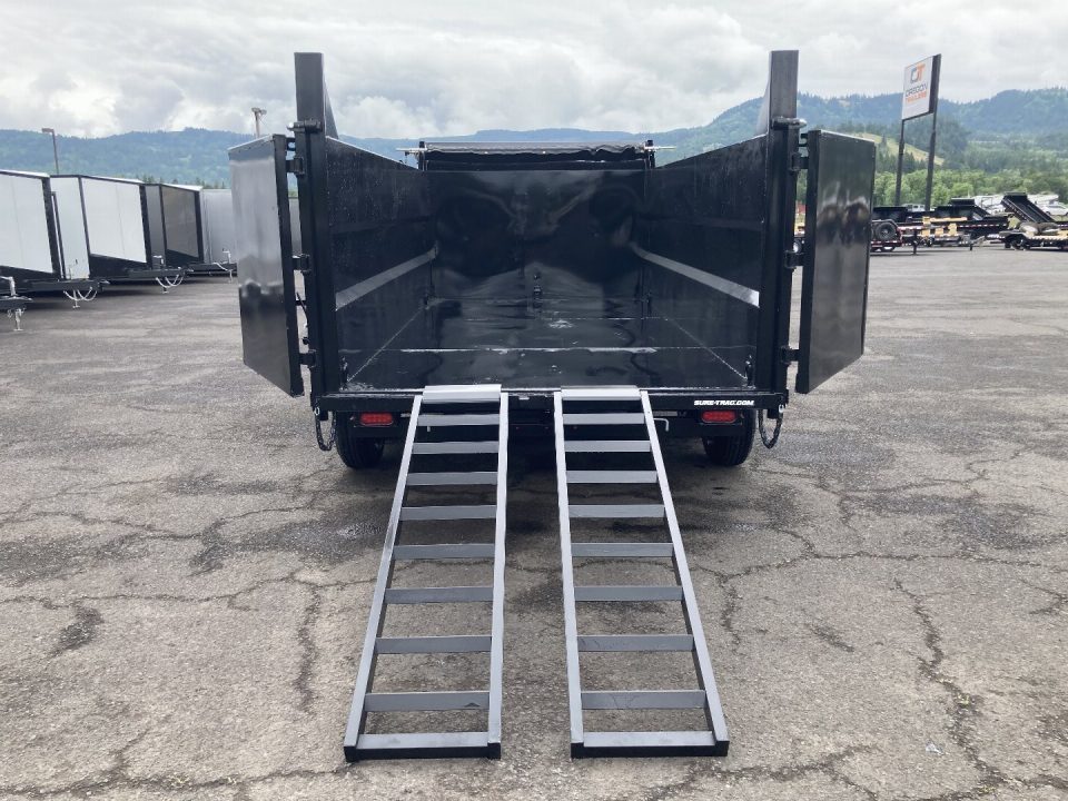New 2027 Sure-Trac 7x14 Telescopic Dump 4FT Sides 14K GVWR