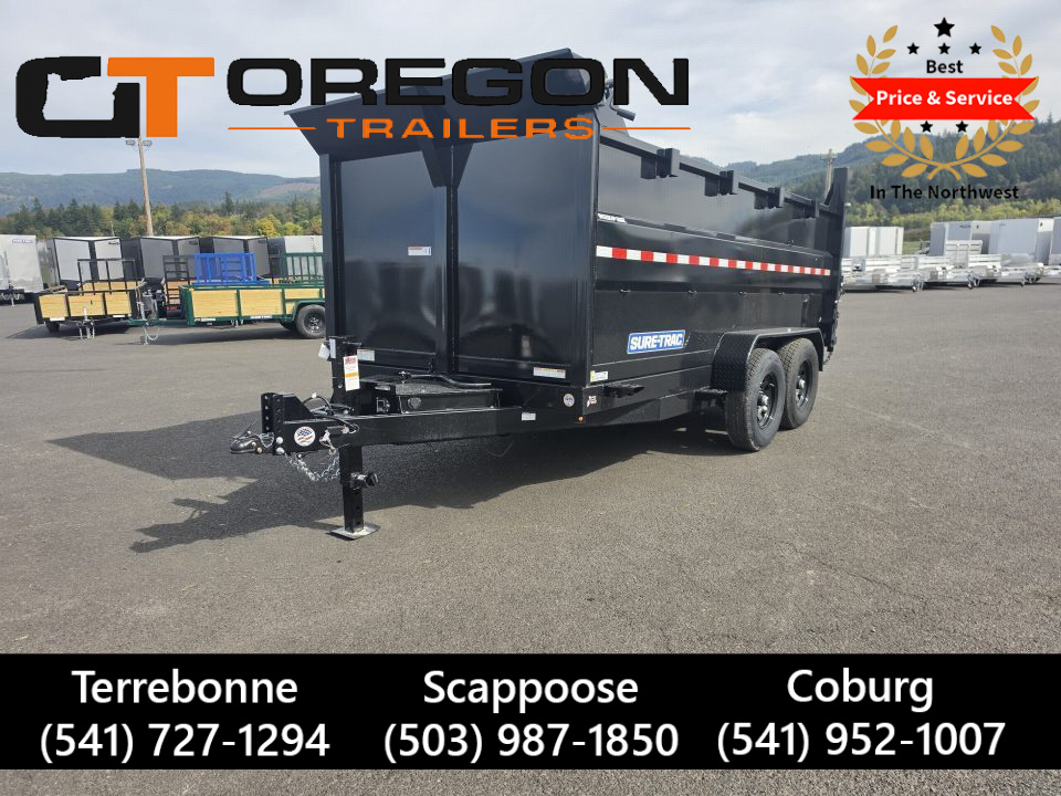 New 2027 Sure-Trac 7x14 HD Scissor Dump Trailer w/ 4' Sides 14K GVWR