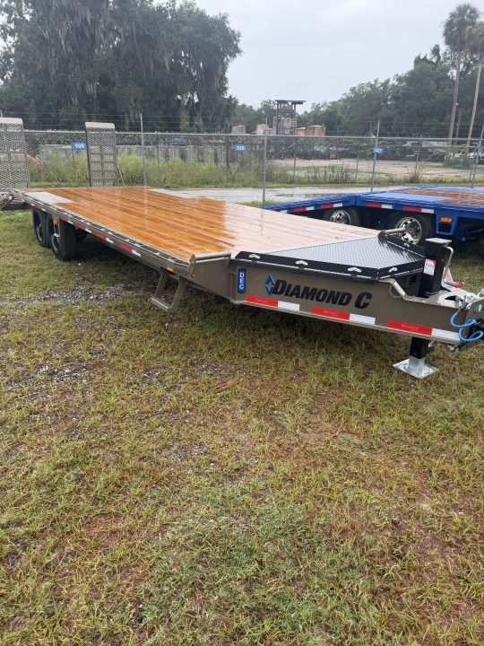New 2027 Diamond C DEC208 Flatbed Trailer; Engineered Beam Deck Over Trailer; 24’x102”; ABS Brakes;