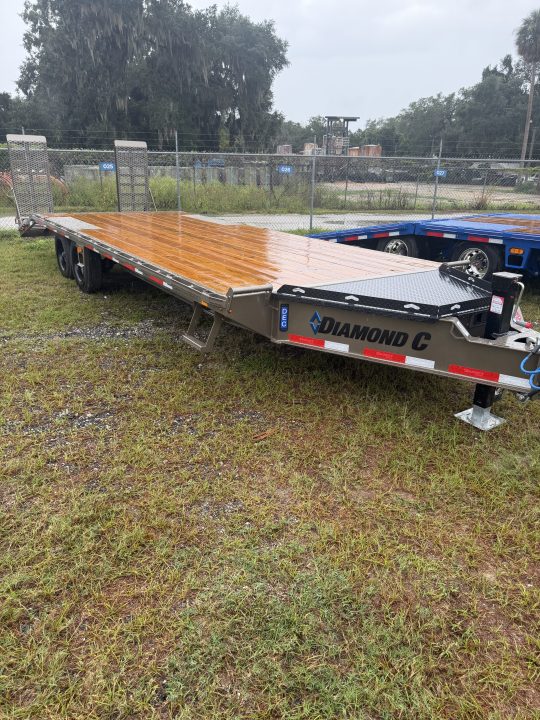 New 2027 Diamond C DEC208 Flatbed Trailer; Engineered Beam Deck Over Trailer; 24’x102”; ABS Brakes;