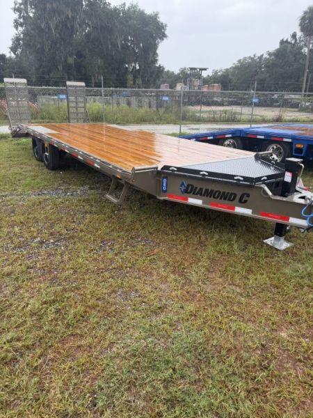 New 2027 Diamond C DEC208 Flatbed Trailer; Engineered Beam Deck Over Trailer; 24’x102”; ABS Brakes;