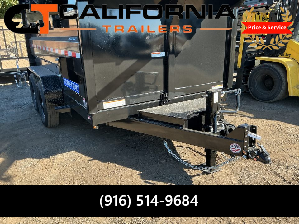 New 2027 Sure-Trac 7x12 HD Low Profile 3ft Side Scissor Dump Dump Trailer