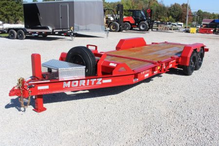 New 2026 Moritz 7' x 16' + 4' Low Pro - Gravity Tilt - Tilt Trailer - 16000# GVW
