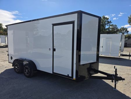 New 2027 Formula Trailers 7x16 7' INSIDE 080 SCREWLESS BLACKOUT ALUM WHEELS SXS UTV GOLFCART Cargo / Enclosed Trailer
