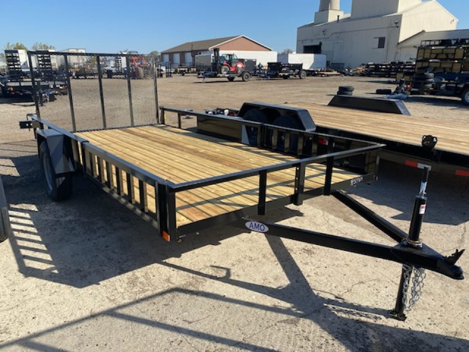 New 2027 AMO 82x14 Low-Side w/ATV Side Ramps3k Landscape Trailer
