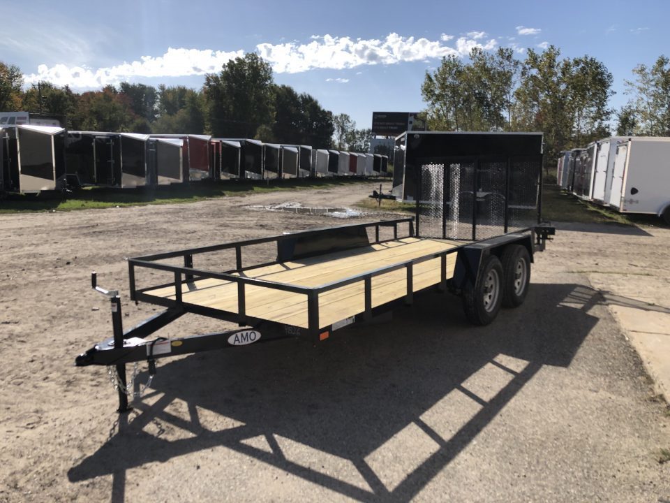 New 2027 AMO 18' 1 BRAKE Landscape Trailer