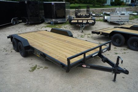 New 2027 MEB 7x18 Open Wood Deck Auto Hauler Car / Racing Trailer