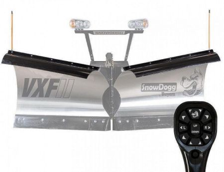 New 2026 SNOWDOGG 9.5' VXF95II HD V-Flare Stainless Steel Snowplow- DEMO