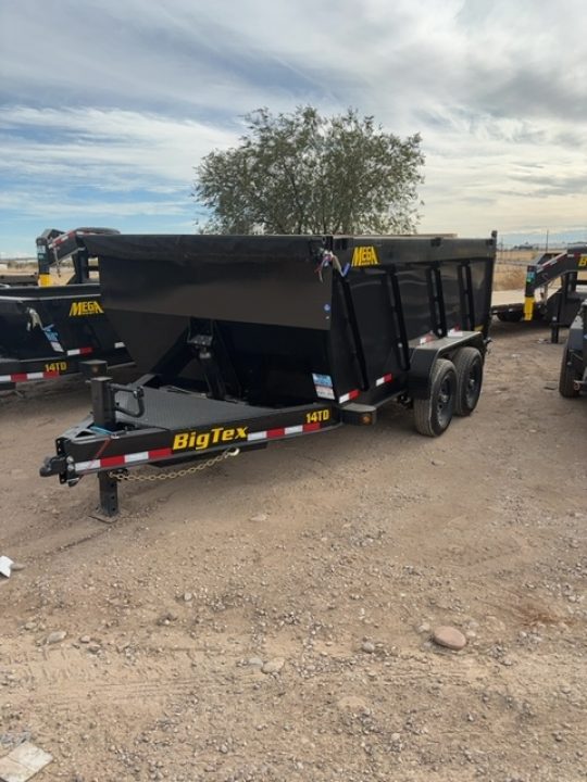New 2027 Big Tex Trailers 7X14 HEAVY DUTY TELESCOPIC DUMP TRAILER 15.4K W/SLIDE IN RAMP