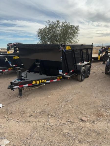 New 2027 Big Tex Trailers 7X14 HEAVY DUTY TELESCOPIC DUMP TRAILER 15.4K W/SLIDE IN RAMP