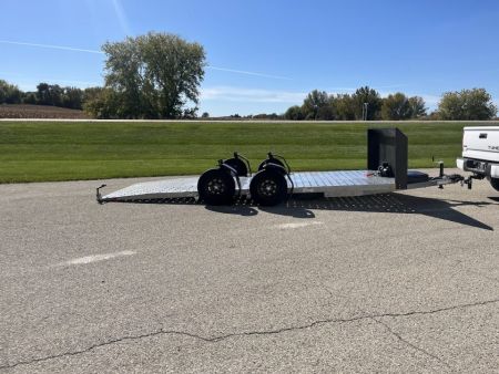 New 2026 SHIFTR 8K GVWR, 83 x18' Hydraulic Lowering, with Rock Guard, Winch, Tie-Downs, Car / Racing Trailer