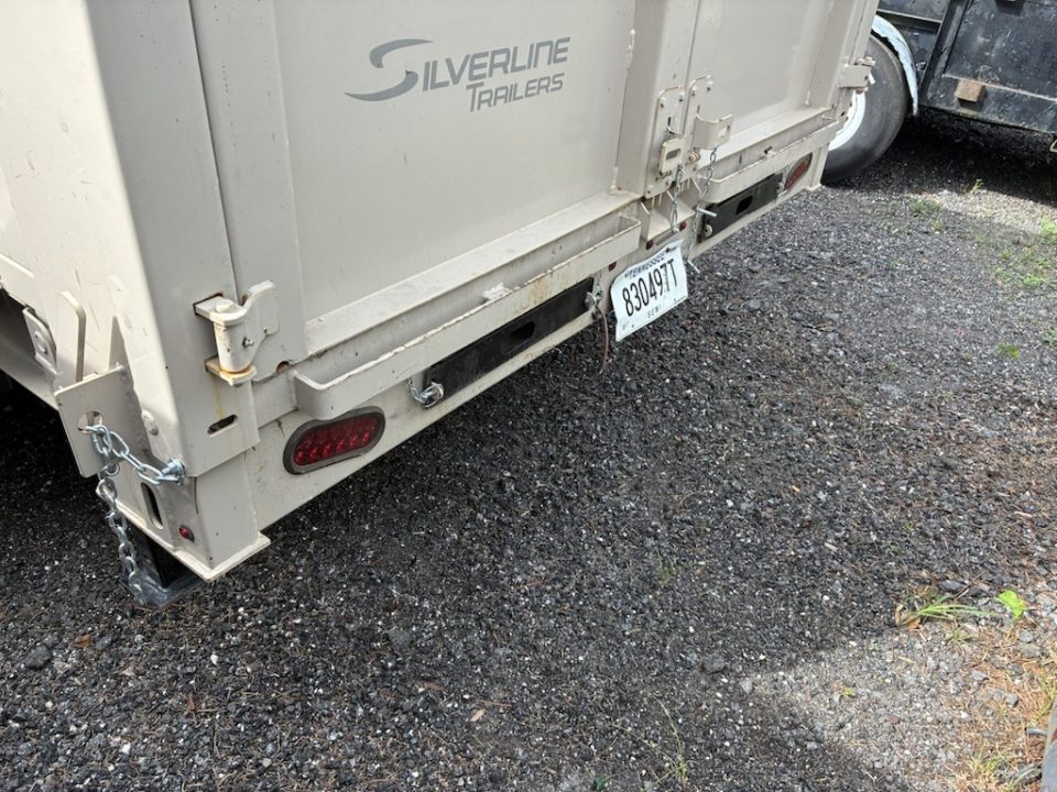 Used 2025 ED Trailers 7x14 Beige Dump Trailer – 4' Sides, 14K Capacity & Tongue Tool Box Dump Trailer