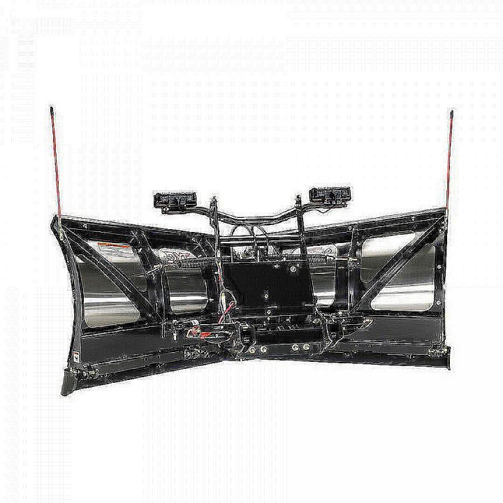New DEMO-2026 BOSS Snowplow 9'2" Stainless Steel DXT V-Plow - Dual Trip Edge w/Cold Front Tech