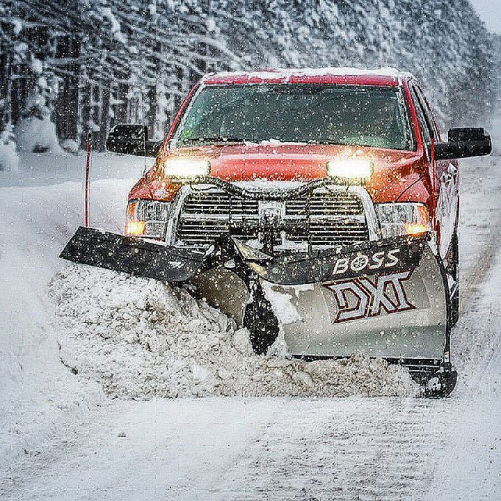 New DEMO-2026 BOSS Snowplow 9'2" Stainless Steel DXT V-Plow - Dual Trip Edge w/Cold Front Tech