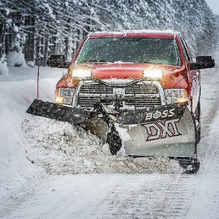 New DEMO-2026 BOSS Snowplow 9'2  Stainless Steel DXT V-Plow - Dual Trip Edge w/Cold Front Tech