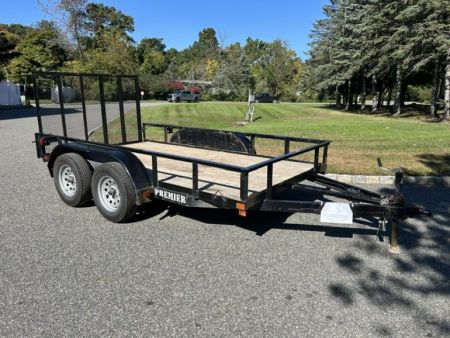 Used 2024 Premier Trailers Inc. Pre-Owned 6.5X12 Tandem Axle Utility Trailer