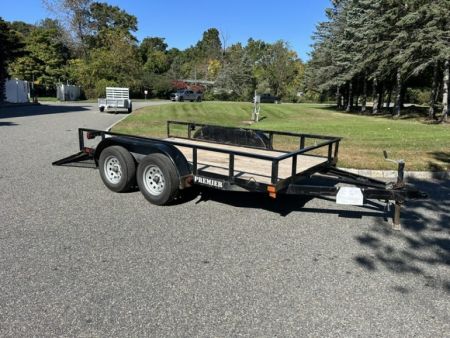 Used 2024 Premier Trailers Inc. Pre-Owned 6.5X12 Tandem Axle Utility Trailer