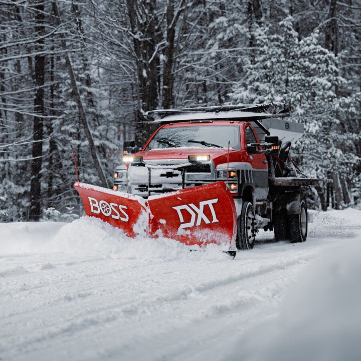 New DEMO * 2026 BOSS 10' DXT Steel V-Plow w/ COLD FRONT TECH - Dual Trip Edge