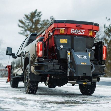 New 2026 BOSS (VBX8000+) 2 cu yd Poly Hopper Spreader w/ Auger