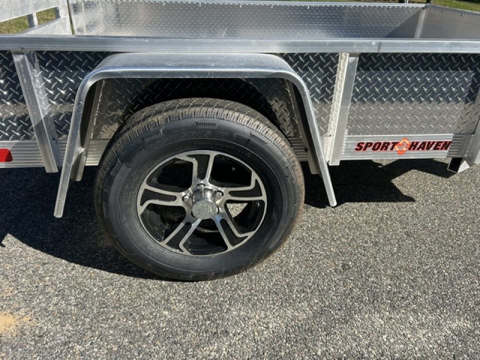 Used 2022 Sport Haven 5X8 All Aluminum Frame and Deck Utility Trailer