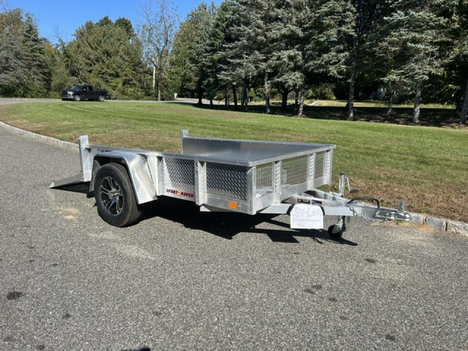Used 2022 Sport Haven 5X8 All Aluminum Frame and Deck Utility Trailer