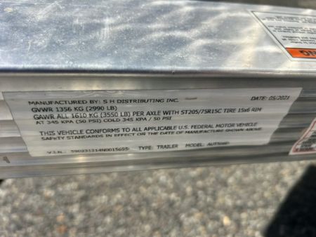 Used 2022 Sport Haven 5X8 All Aluminum Frame and Deck Utility Trailer