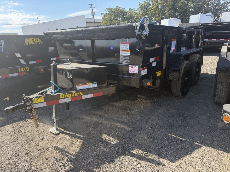 New 2027 Big Tex Trailers 6X10 TANDEM AXLE SINGLE RAM DUMP TRAILER 10K W/SLIDE IN RAMPS