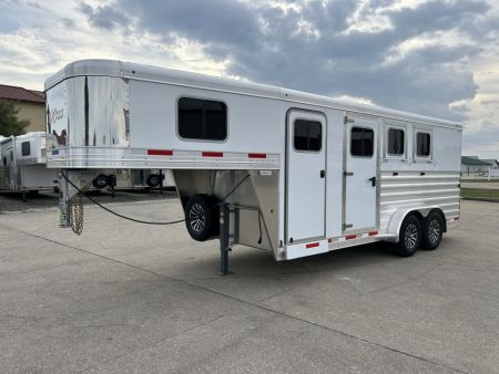 New 2027 Exiss Trailers 7300 GN 3 Horse Gooseneck Horse Trailer