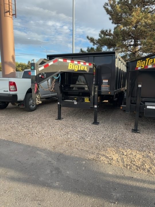 New 2027 Big Tex Trailers 7.5X20 TANDEM DUAL GOOSENECK DUMP TRAILER 25K W/RAMPS