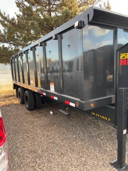 New 2027 Big Tex Trailers 7.5X20 TANDEM DUAL GOOSENECK DUMP TRAILER 25K W/RAMPS